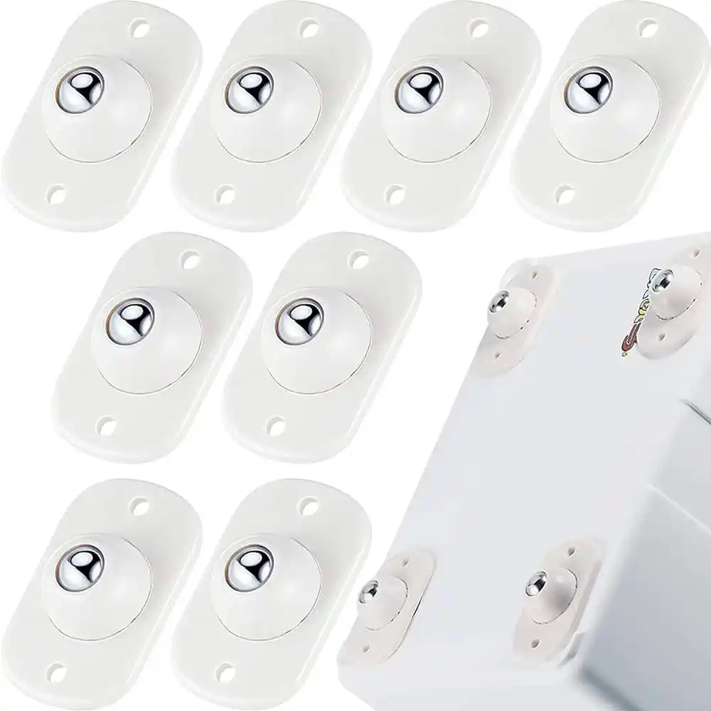 4pcss Self Adhesive Caster Wheels 360 Degree Rotation Mini Swivel Casters Wheel for Furniture Storage Box Roller Cabinet Trash