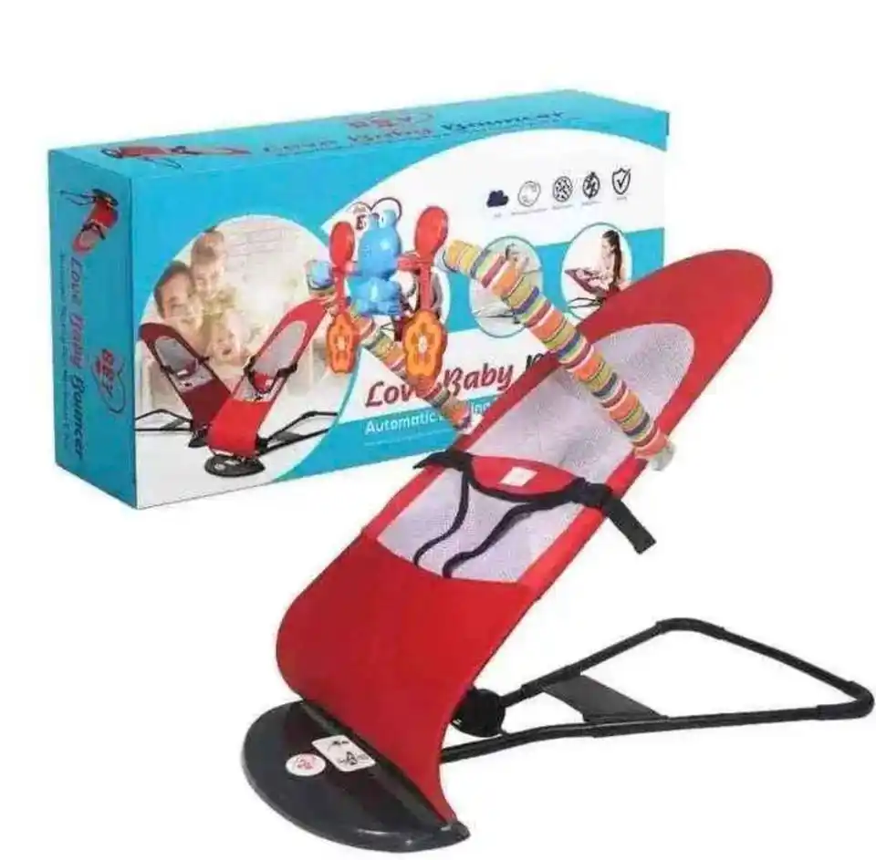 Baby bouncer with toy