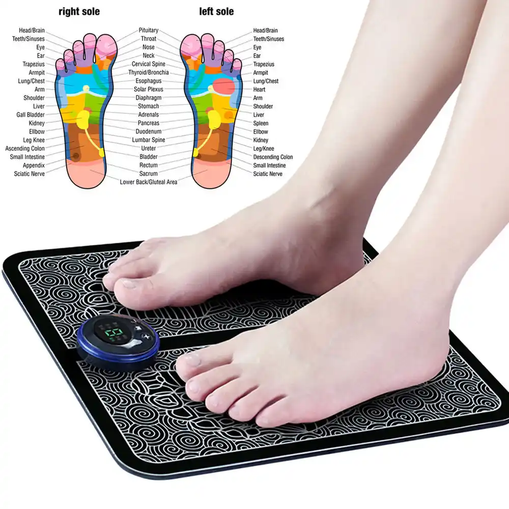 EMS Foot Massage Mat USB Rechargeable Blood Circulation Muscle Stimulator Pad