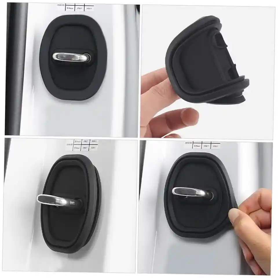 4 Pcs Silicon Car Door Lock Protective Cover