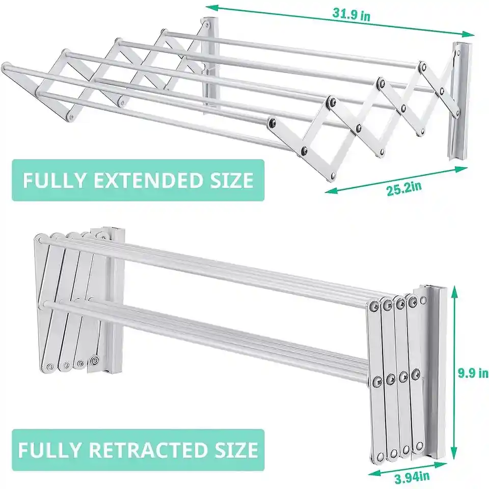 Wall mounted clothes drying Hanger