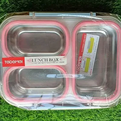 Tedemei Stainless Steel Lunch Box with 3 Compartments (1.2 L)