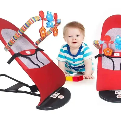 Baby bouncer with toy
