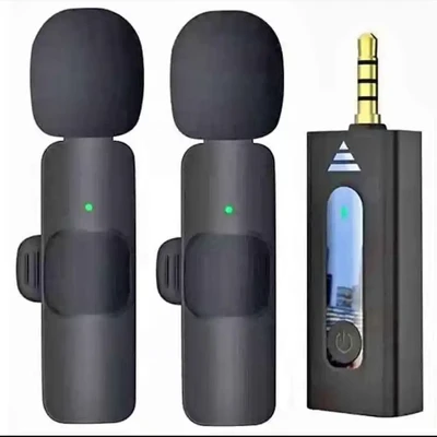K35 dual wireless microphone 100% authentic for smartphone, DSLR Camera,And Speakers